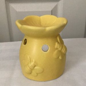 Fragrance warmer, yellow, bees $ flower design.